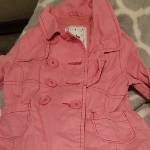 Euc girls adorable pink baby gap coat